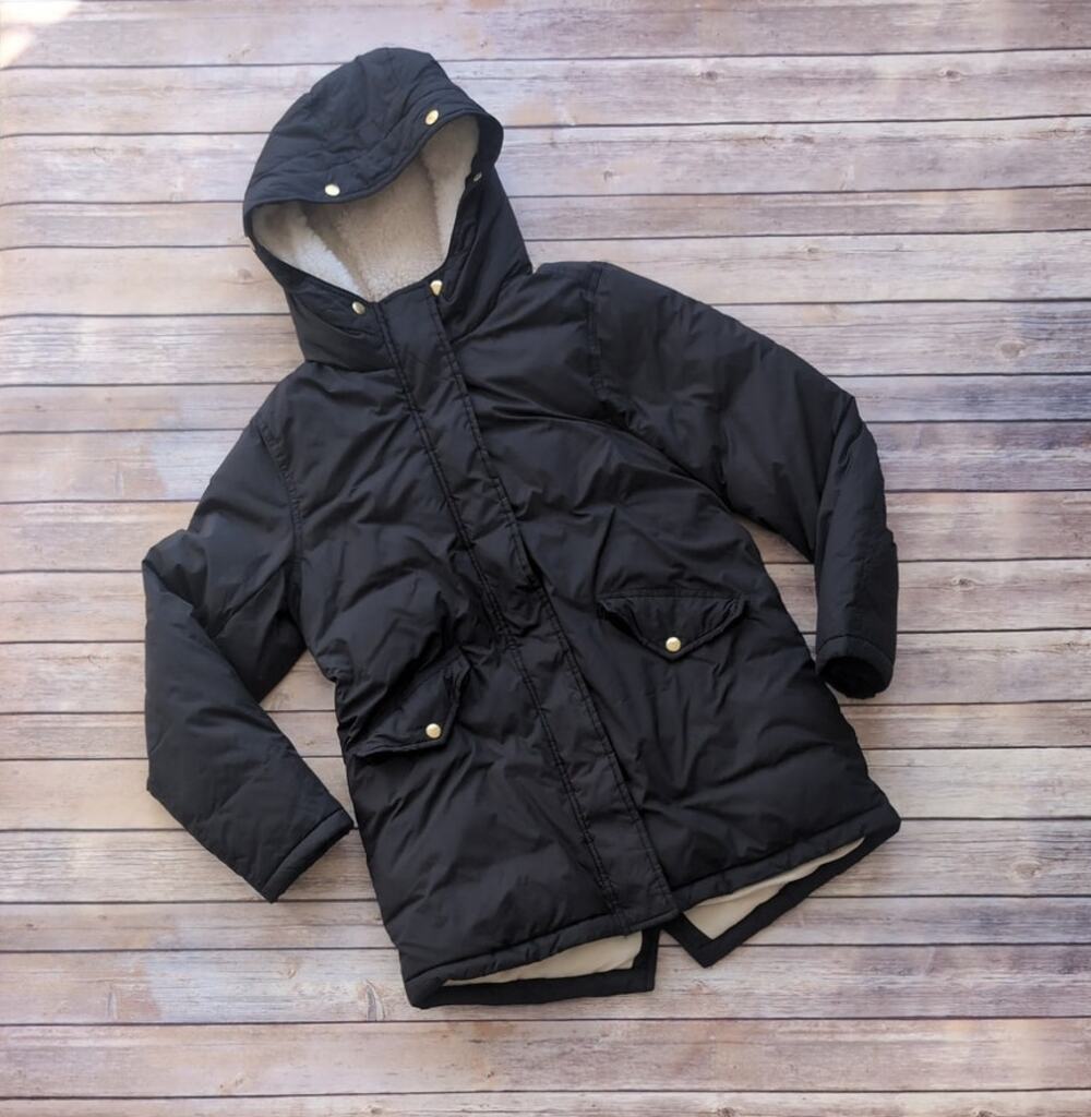 J.Crew Crewcuts Black Puffer Jacket Coat with PrimaLoft - XL